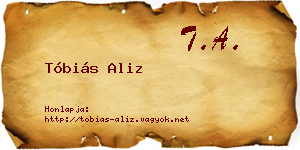 Tóbiás Aliz névjegykártya